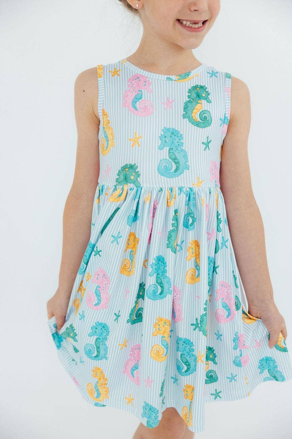 Mila & Rose - Seahorse Swirl Tank Twirl Dress