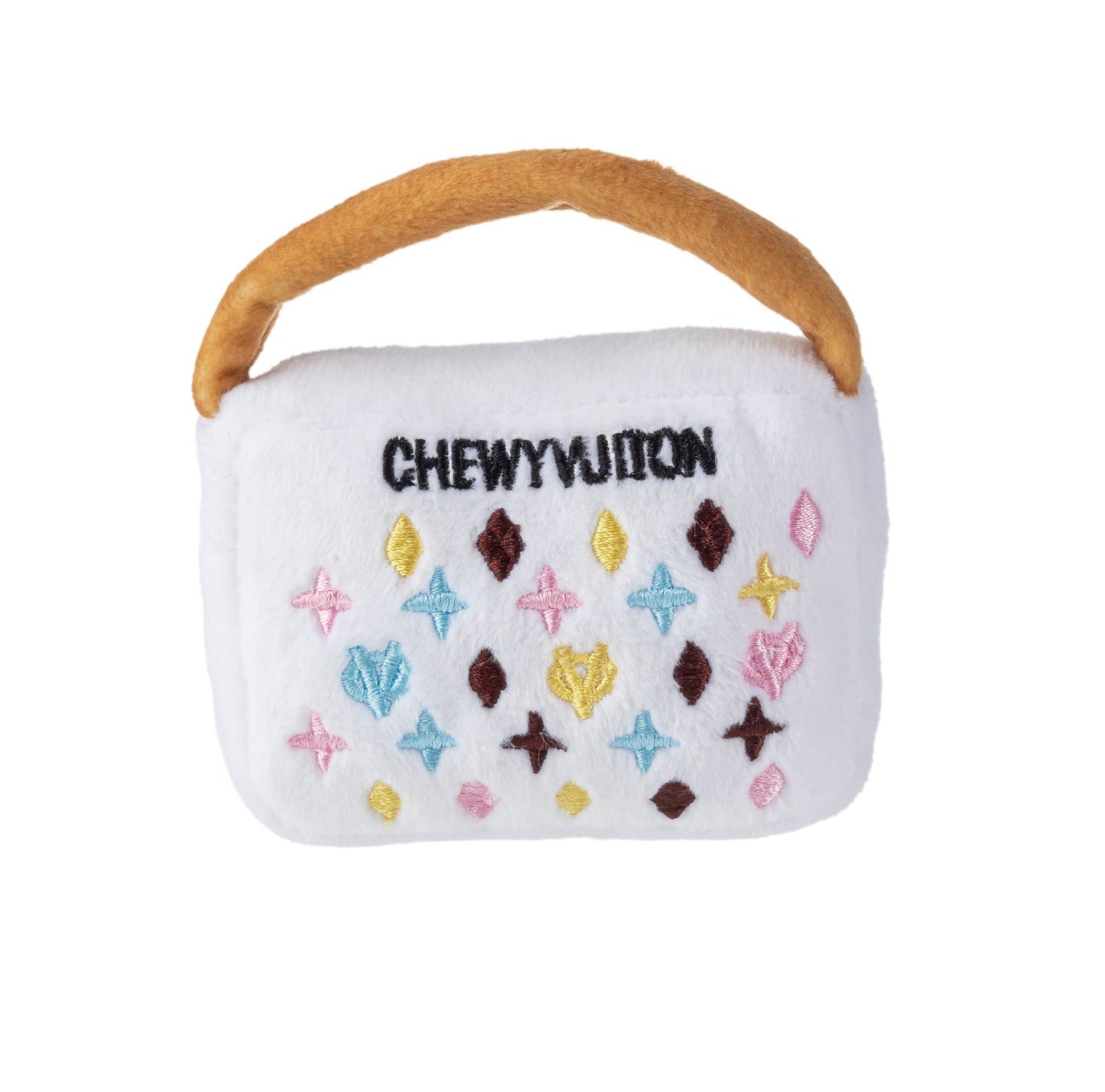 Haute Diggity Dog - White Chewy Vuiton Purses Squeaker Dog Toy