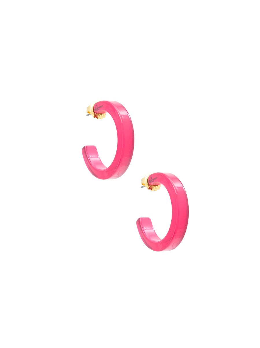 ZENZII Jewelry - Small Resin Open Hoop Earring