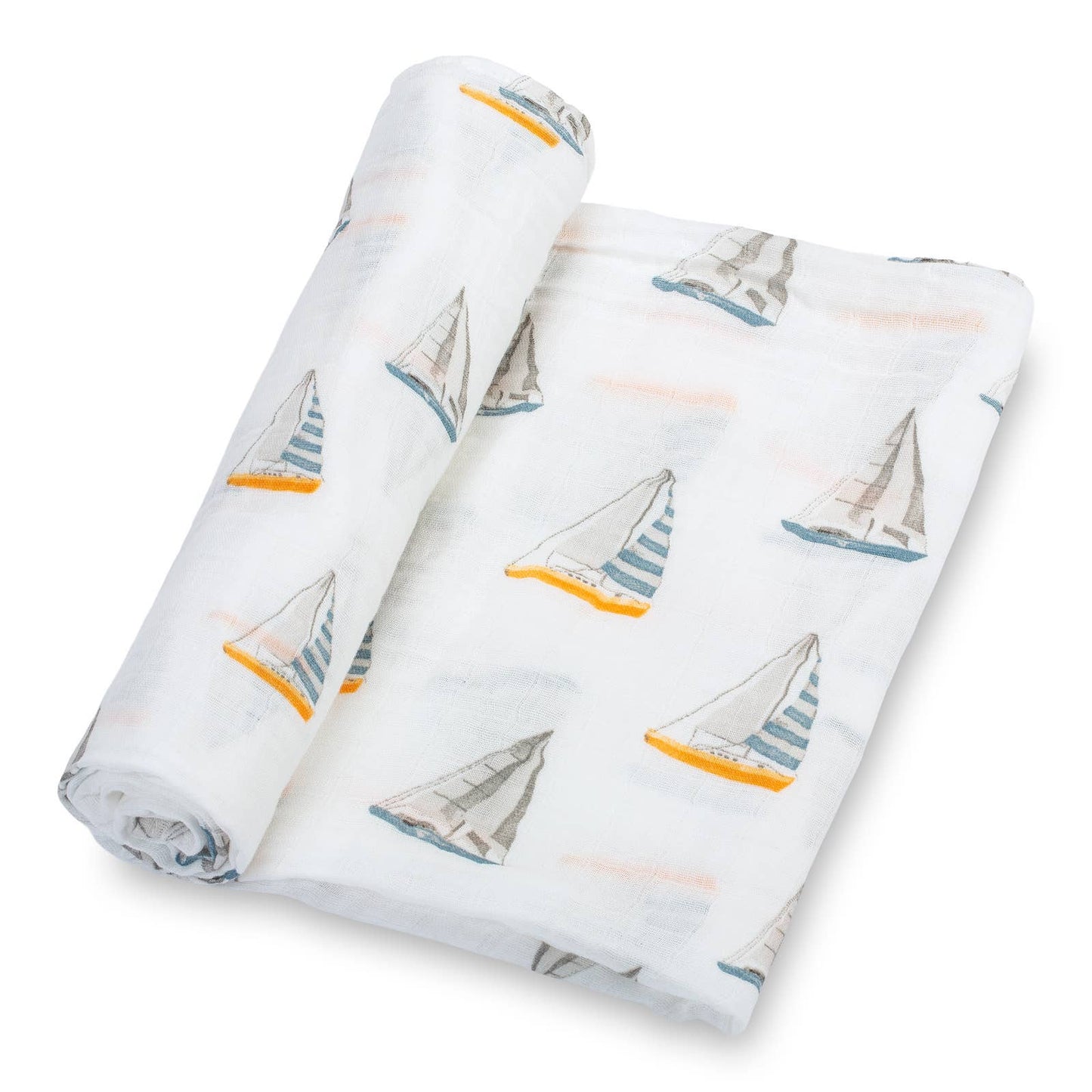LollyBanks - Sailing Away Baby Muslin Swaddle Blanket