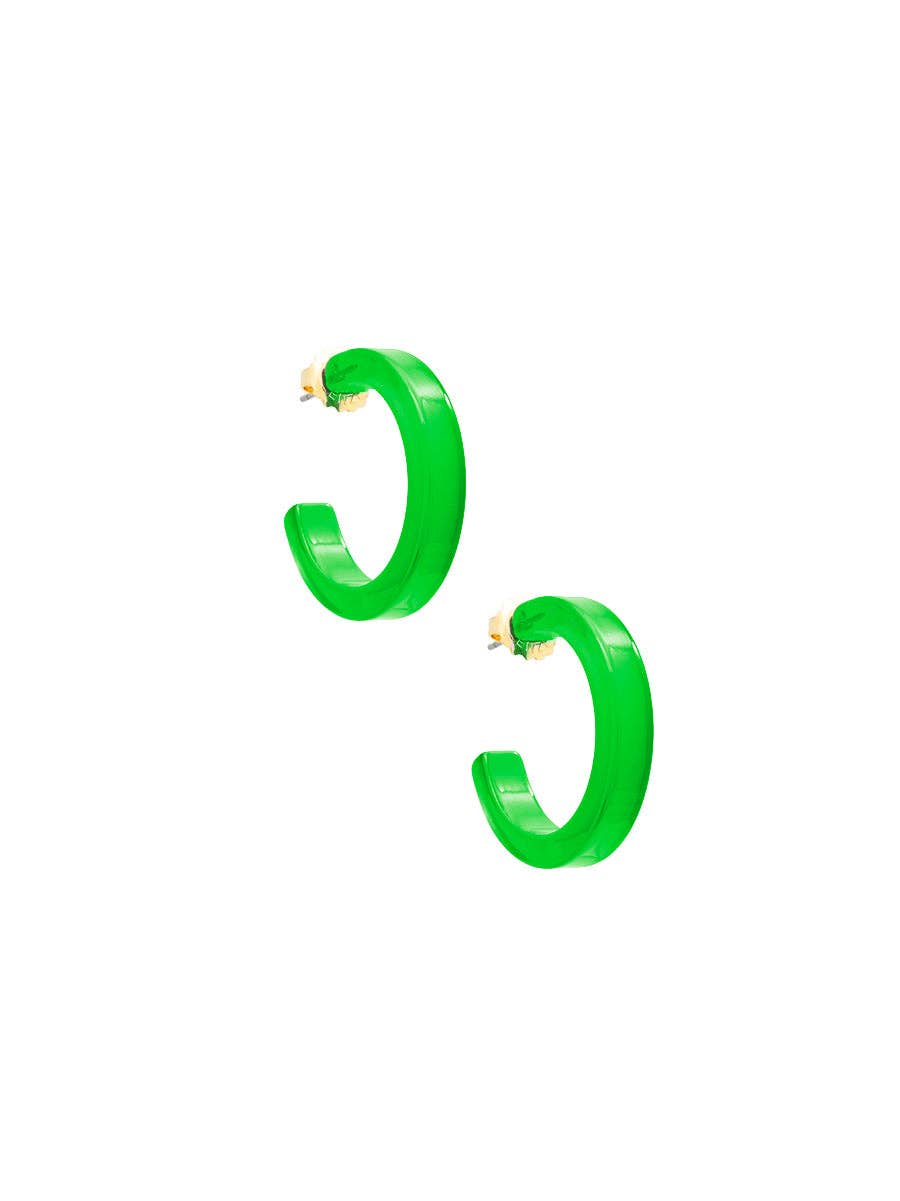 ZENZII Jewelry - Small Resin Open Hoop Earring