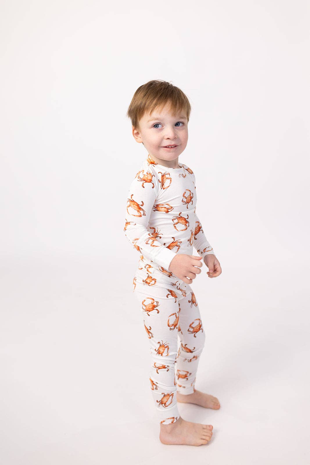 Southern Slumber - Orange Crab 2 Piece Bamboo Toddler Pajama Set