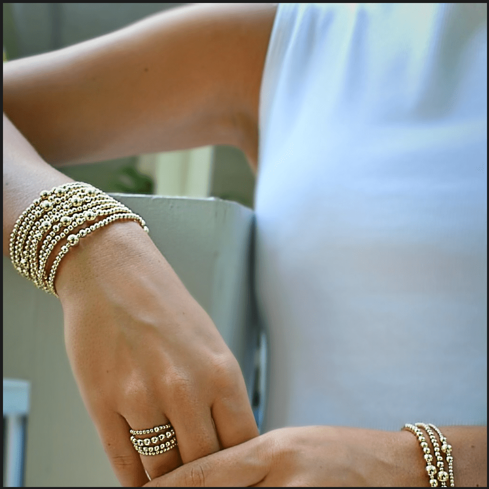 erin gray - The Nantucket Collection 3x6 14k Gold- Filled Beaded Bracelet