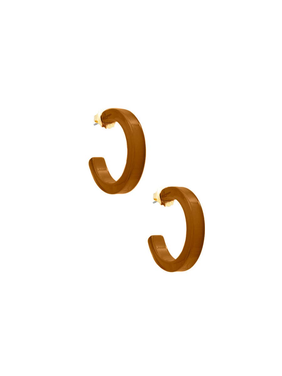 ZENZII Jewelry - Small Resin Open Hoop Earring