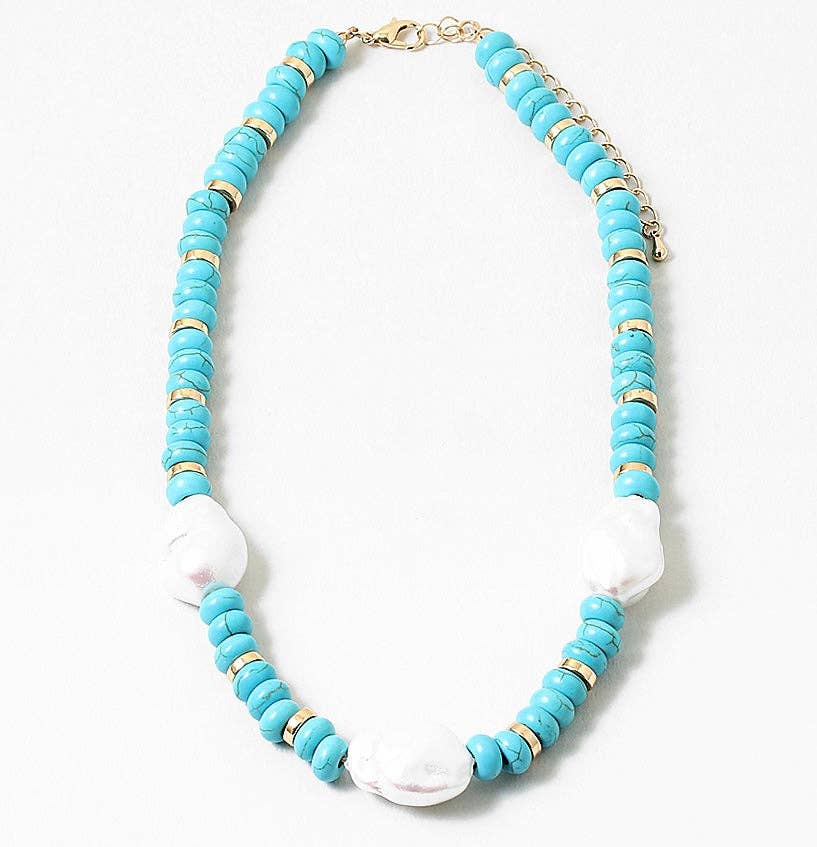 Erin McDermott Jewelry - Turquoise and Pearl Necklace