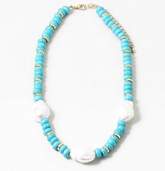 Erin McDermott Jewelry - Turquoise and Pearl Necklace