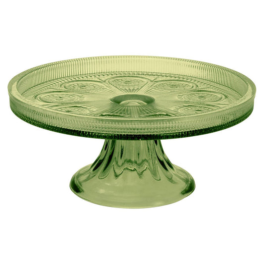 Boston International -  Round Olive Codi Glass Cake Stand