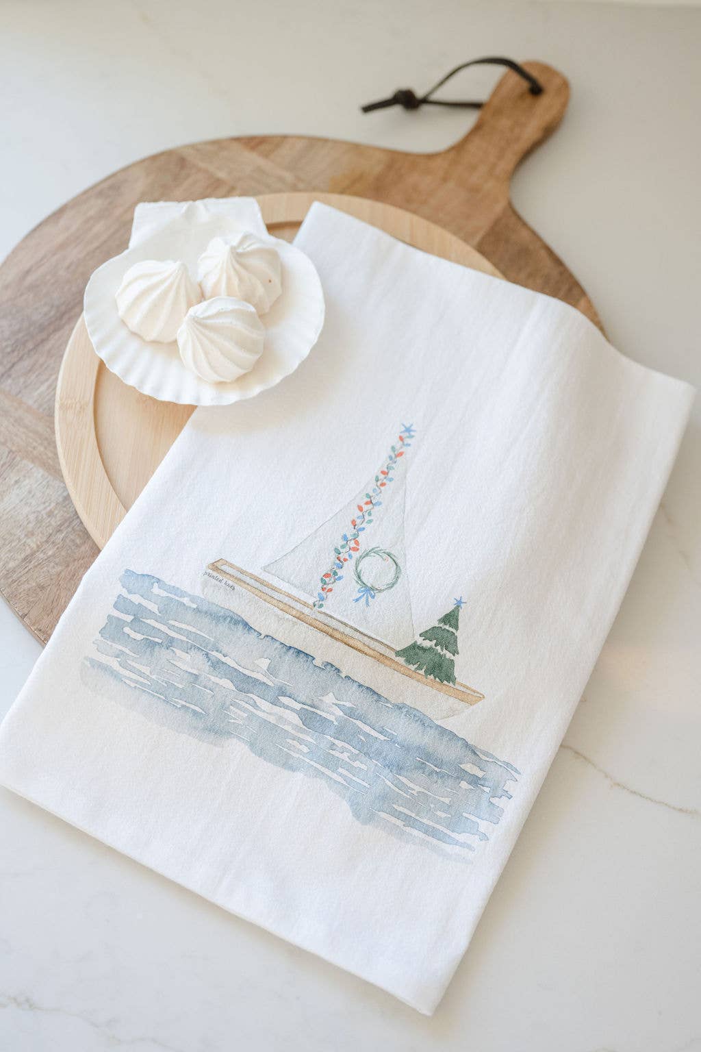 Holiday Flotilla Tea Towel