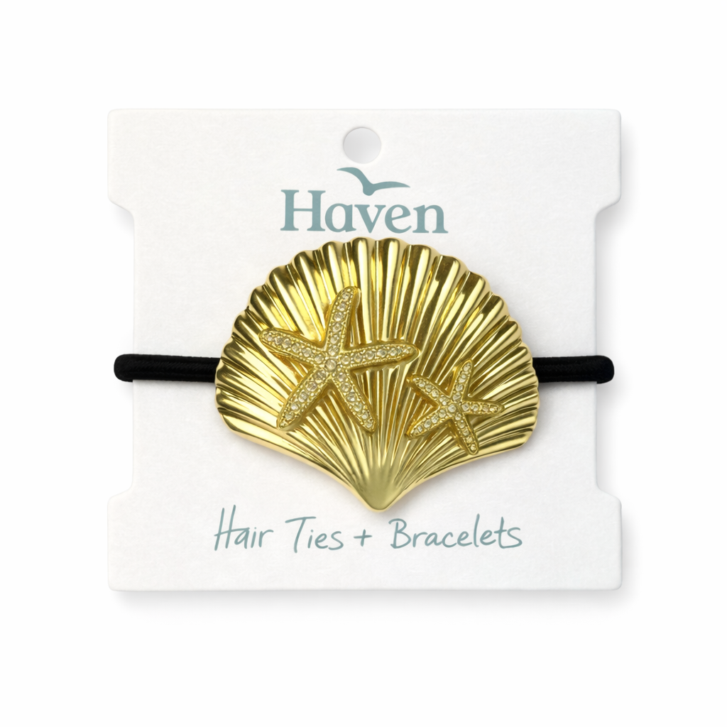 Haven - Cove Hair Tie Bracelet, Scallop