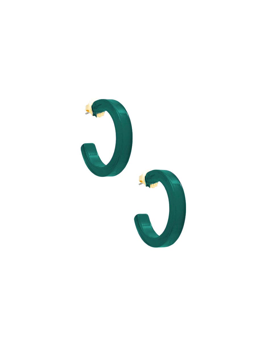 ZENZII Jewelry - Small Resin Open Hoop Earring
