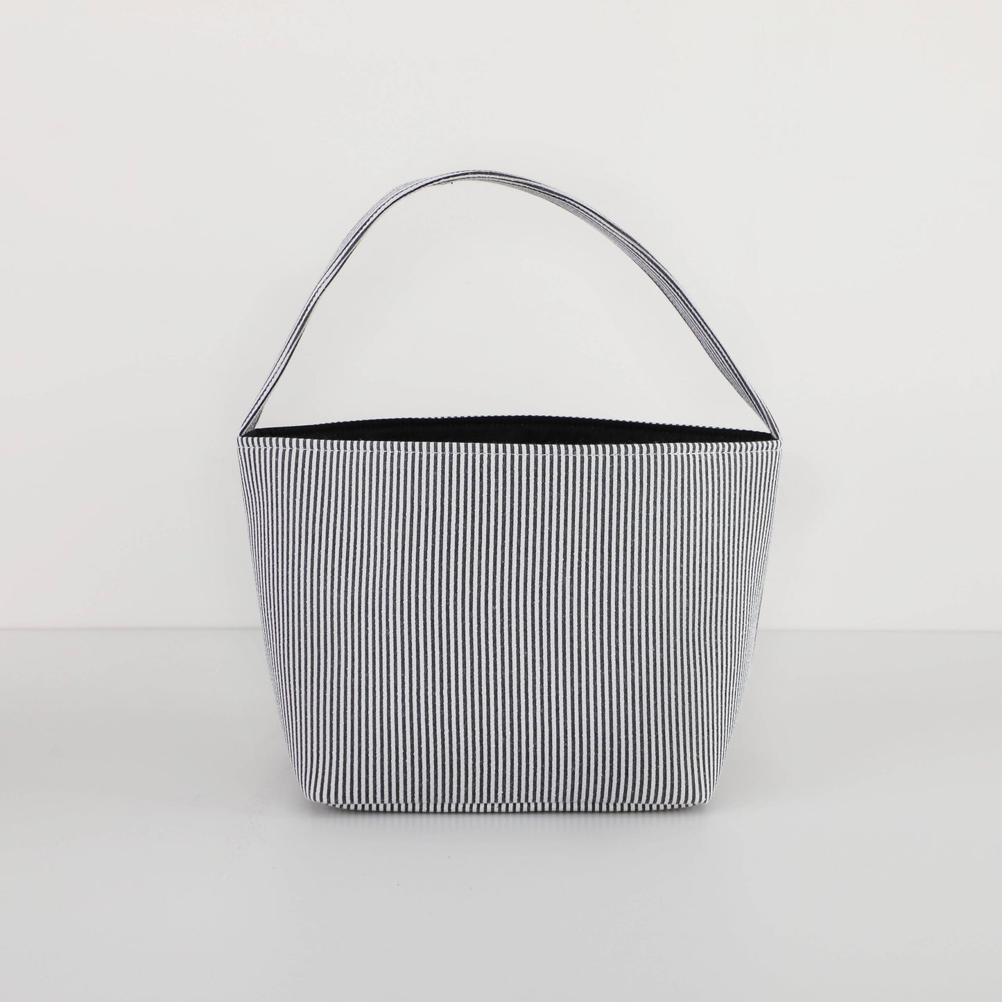 Love That Cotton - Gingham/Seersucker Bucket Bag - Easter Basket  with Egg Embroidery