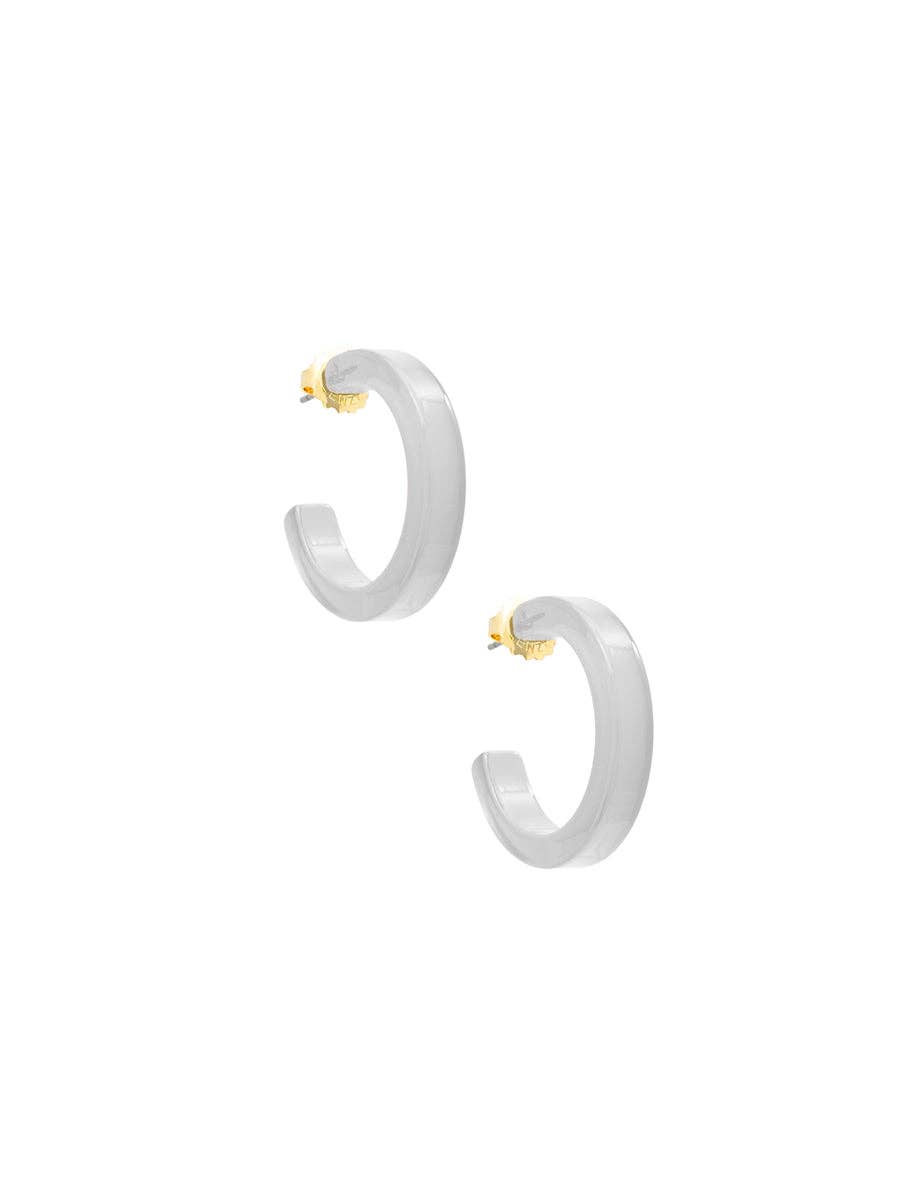 ZENZII Jewelry - Small Resin Open Hoop Earring