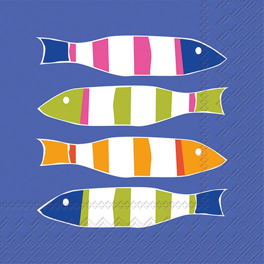 Boston International - Paper Cocktail Napkins Pack of 20 Stripers