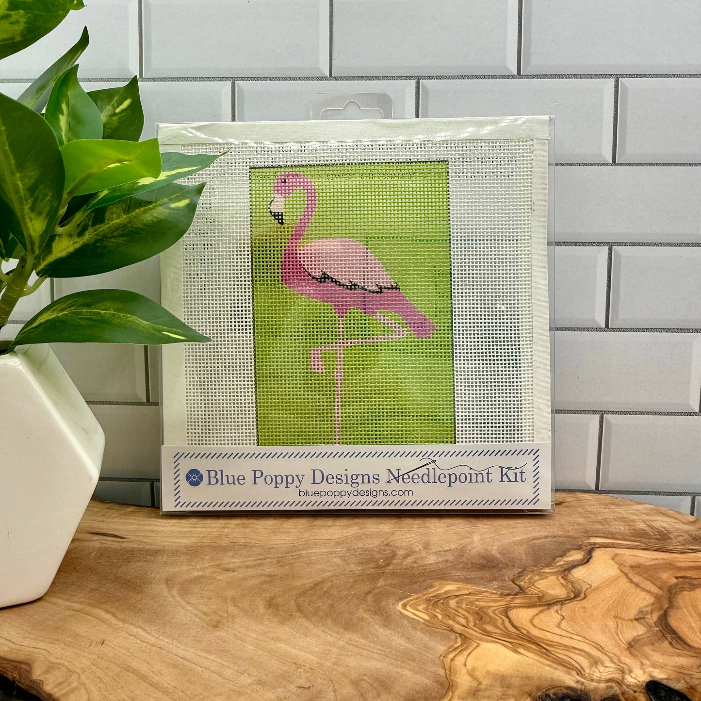 Blue Poppy Designs - Flamingo Needlepoint Kit