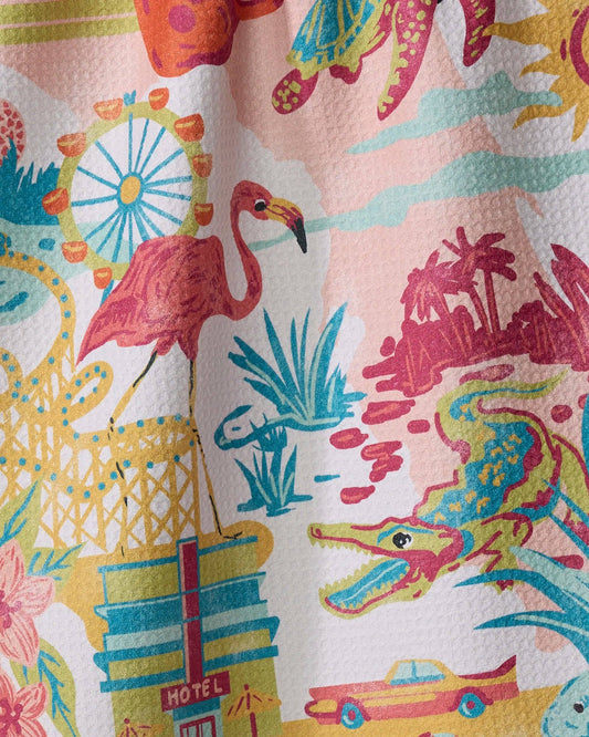 Geometry - Greetings From Florida Tea Towel