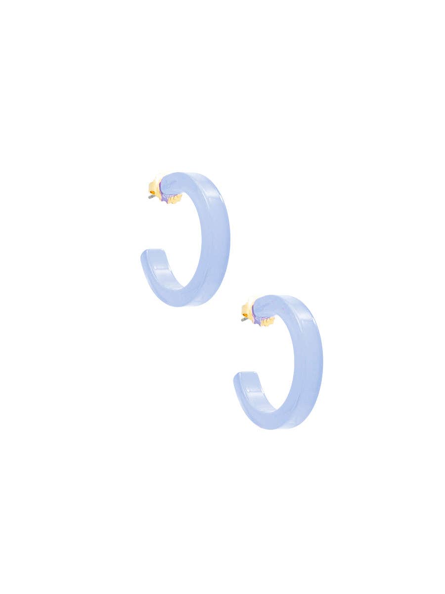 ZENZII Jewelry - Small Resin Open Hoop Earring