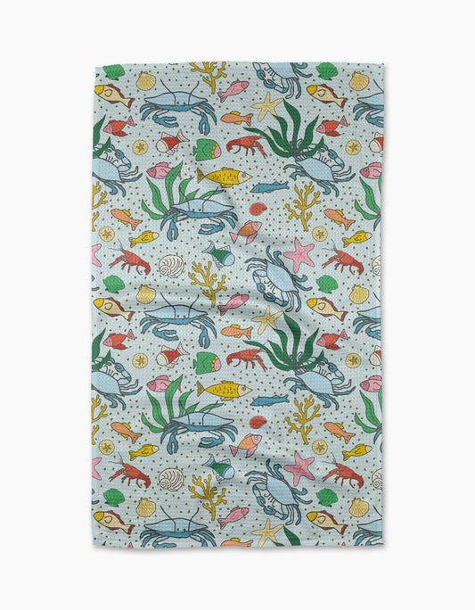 Geometry - Beneath the Waves Tea Towel