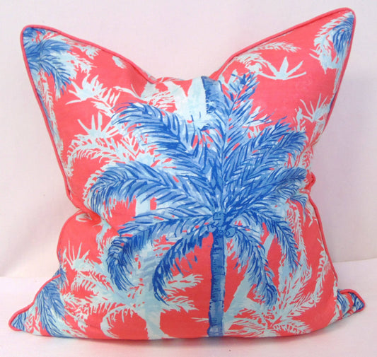 Lowcountry Linens - Limited Edition Palm Beach  Pillow Cover and Insert, With Welt