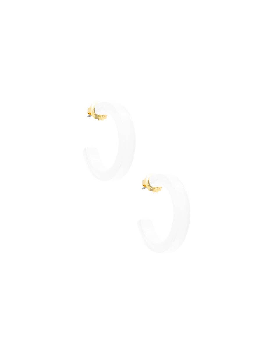 ZENZII Jewelry - Small Resin Open Hoop Earring