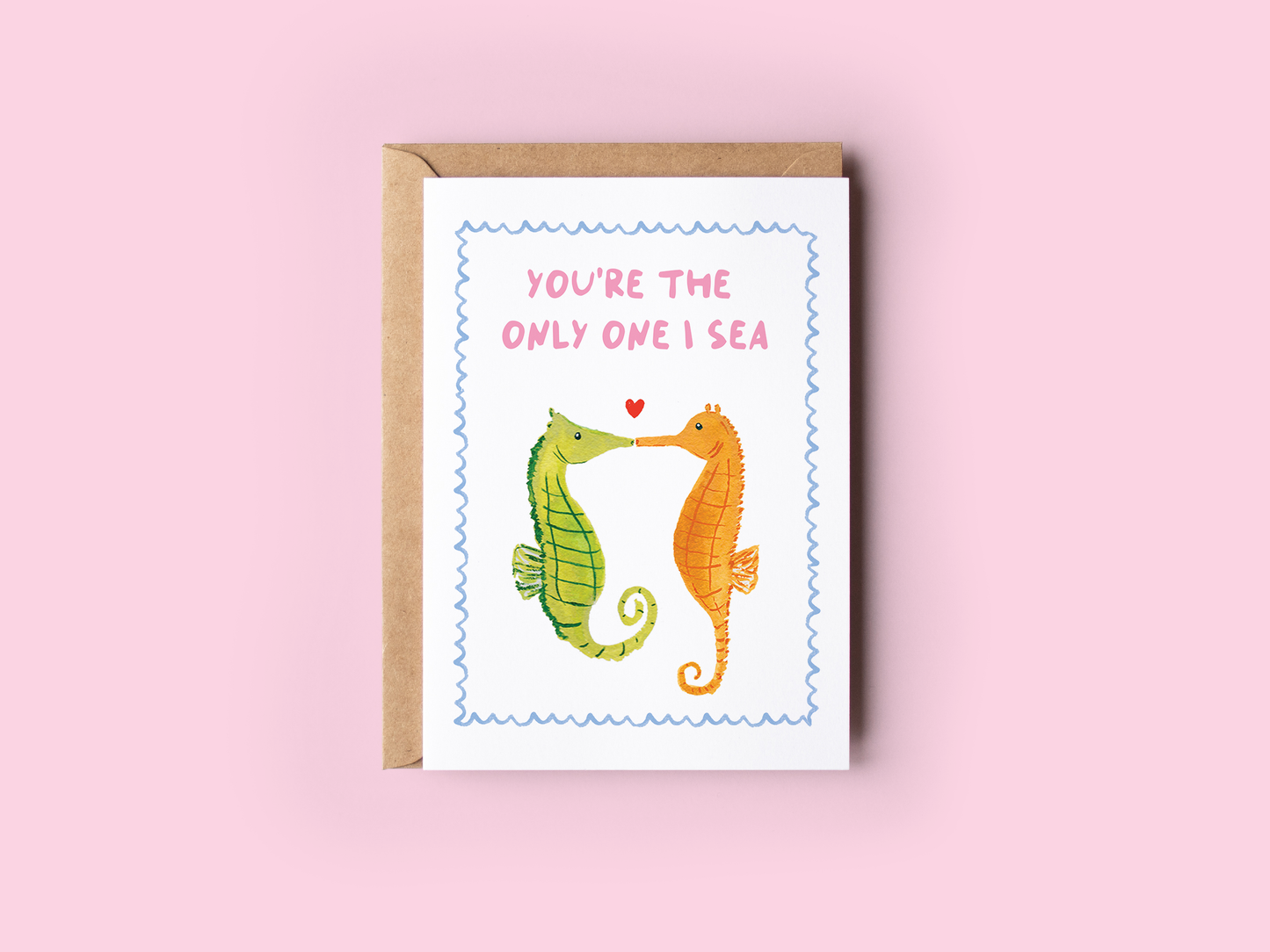 The Shelley Society - Only One I Sea Beach Coastal Romance Greeting Card
