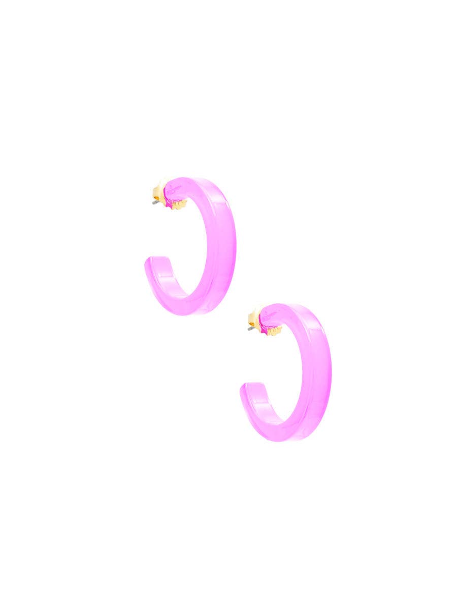 ZENZII Jewelry - Small Resin Open Hoop Earring