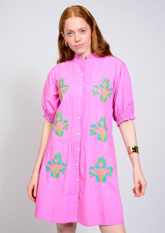 Ivy Jane- Blocked Embroidery Dress