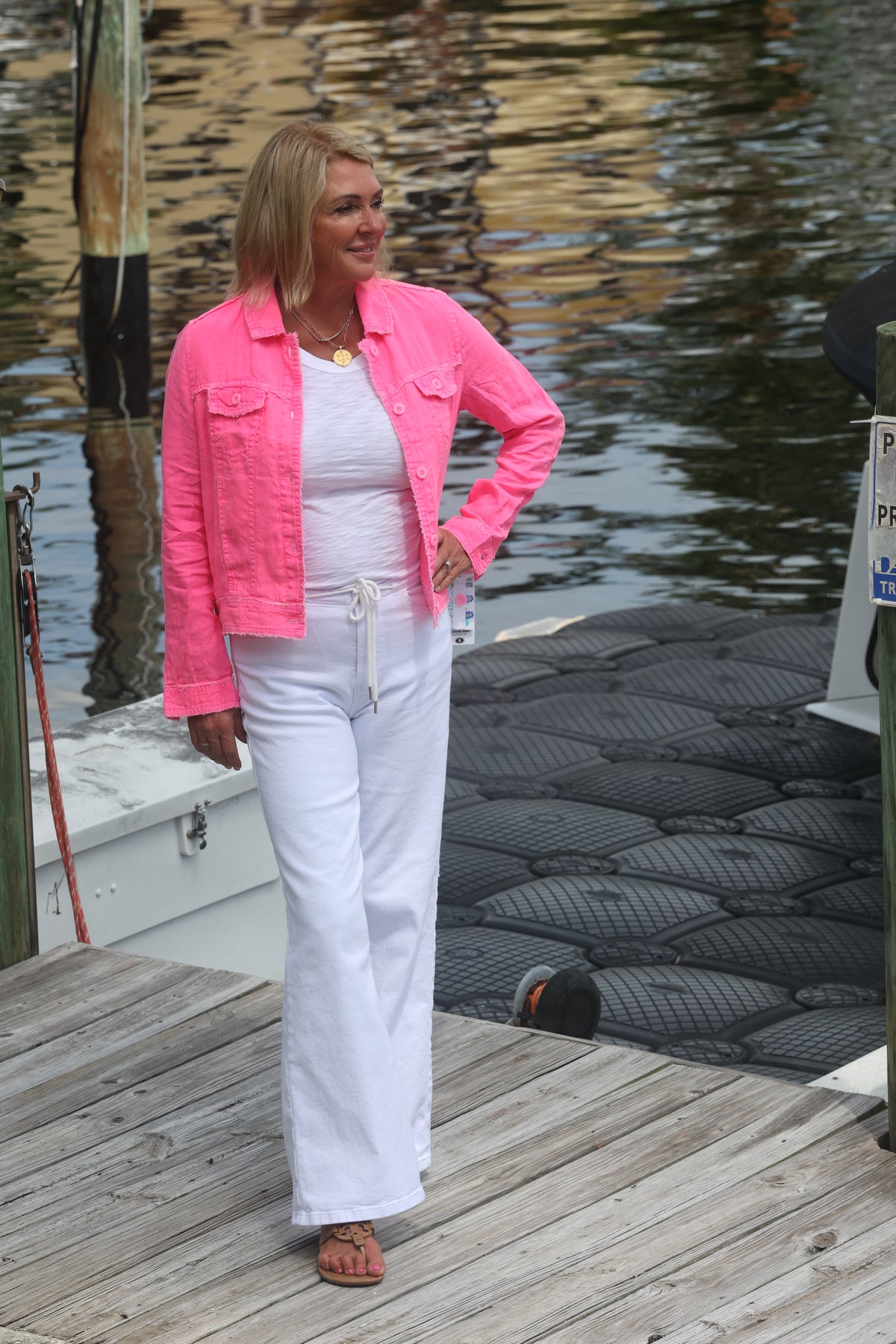 Lulu-B - Linen Travel Jacket - Bright Pink
