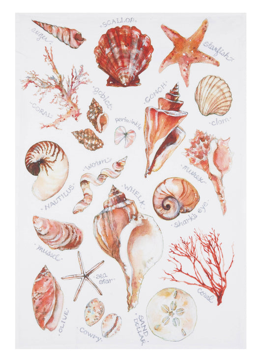 Peking Handicraft- SEASHELLS Kitchen Towel