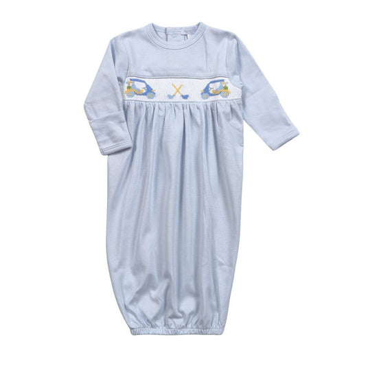 Hug Me First - GOL-319 Blue Golf Hang Smocked Pima Gown