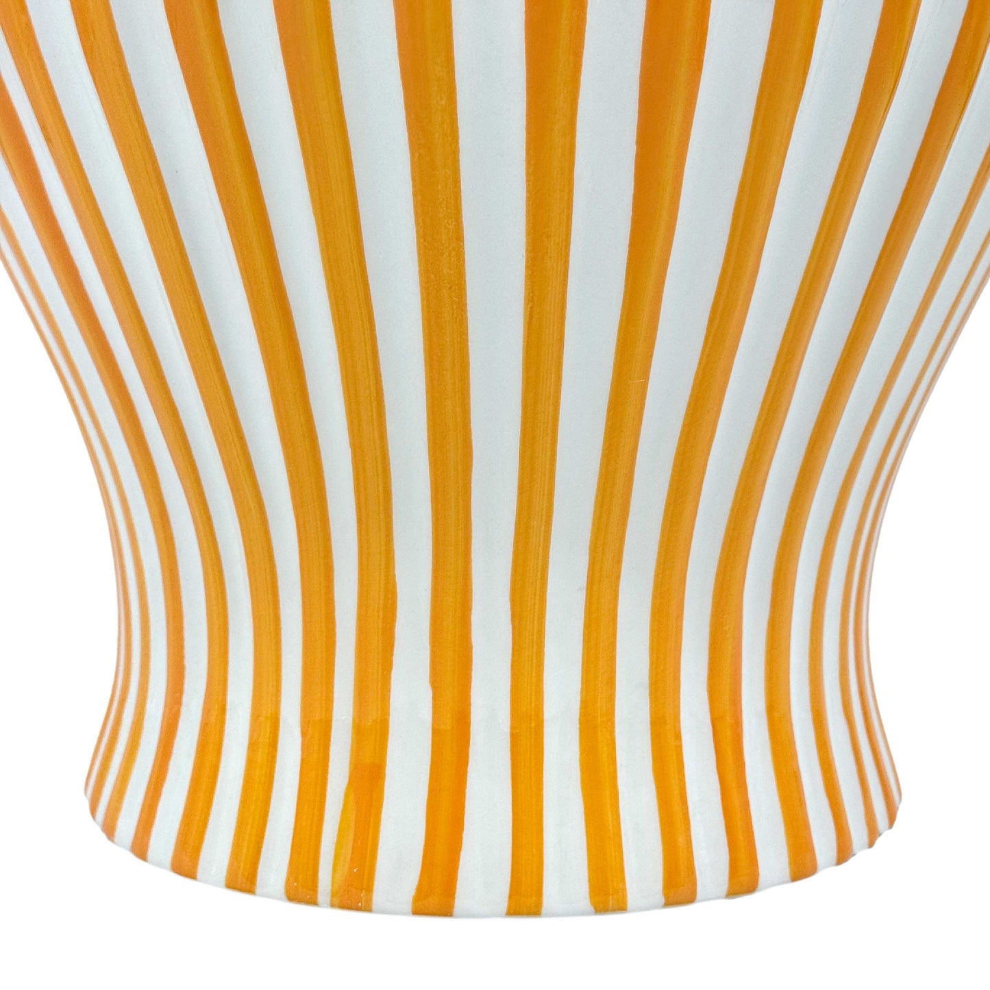Galt International Company - Orange & White Candy Cane Striped Ceramic Vase 18"