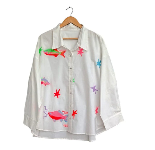 Tela - Fish Oxford Top