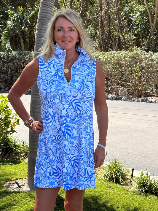 Lulu B - 1/4 Zip Short Sleeve Dress
