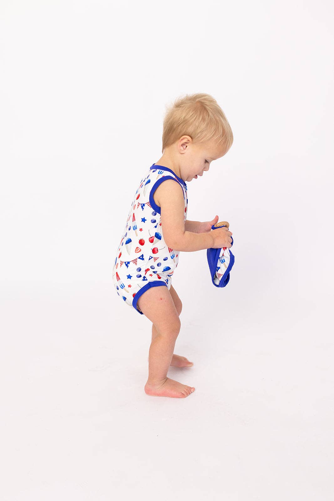 Southern Slumber - The Fourth Infant Bamboo Henley Onesie with Snaps