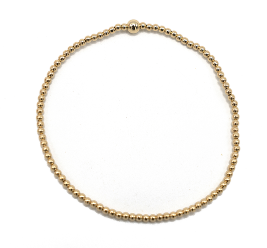 erin gray - 2mm Gold Filled Waterproof Karma bracelet (with single 4mm)