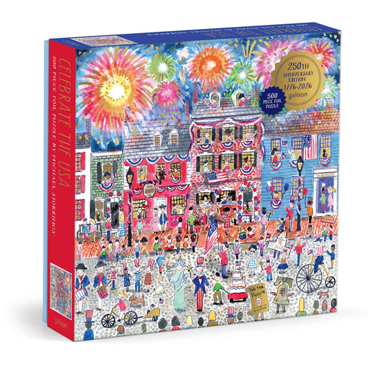 Chronicle Books - Michael Storrings Celebrate The USA 500 Piece Foil Puzzle
