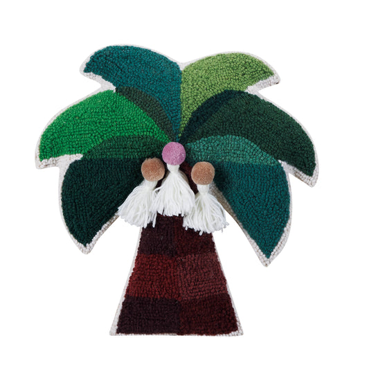 Palmita Hook Pillow w/Pom Tassels