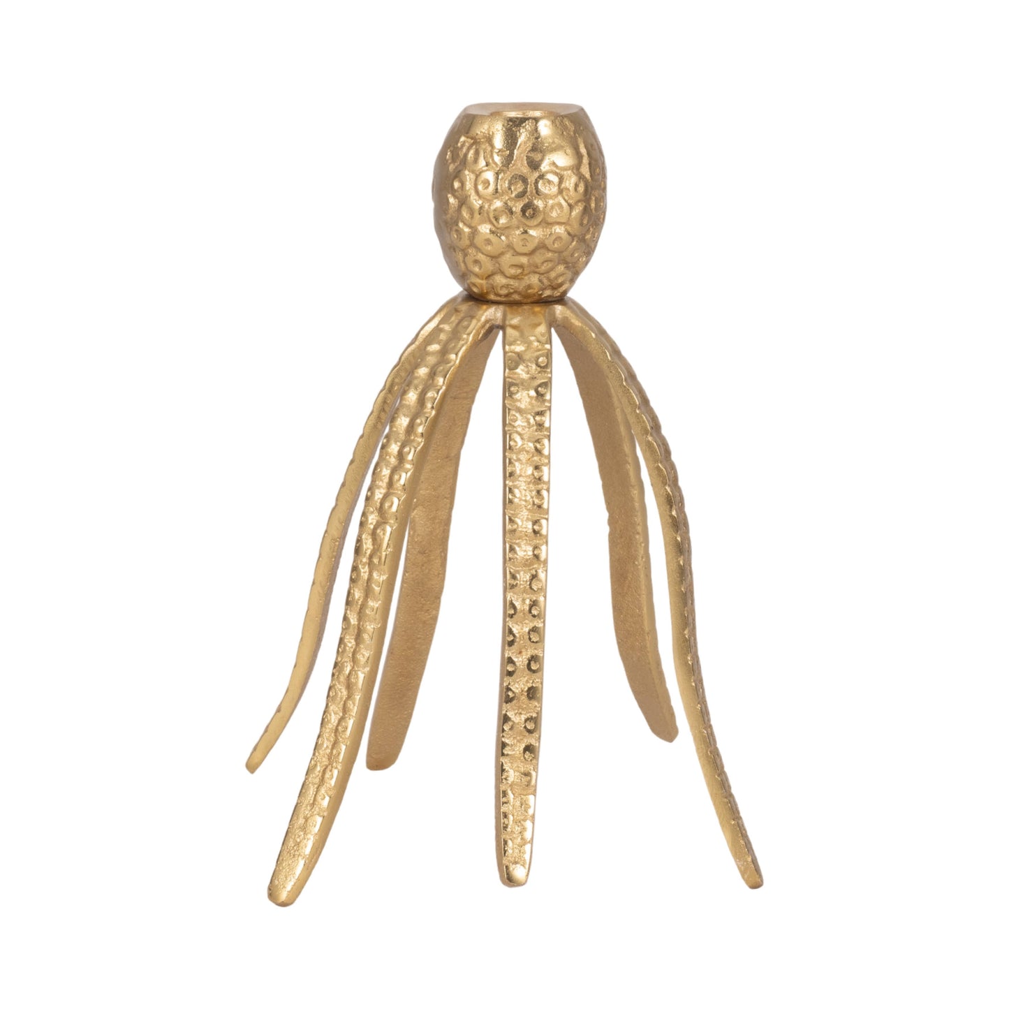 Sagebrook Home - Candle Holder - Gold Metal Coastal Octopus Taper, 10 in.