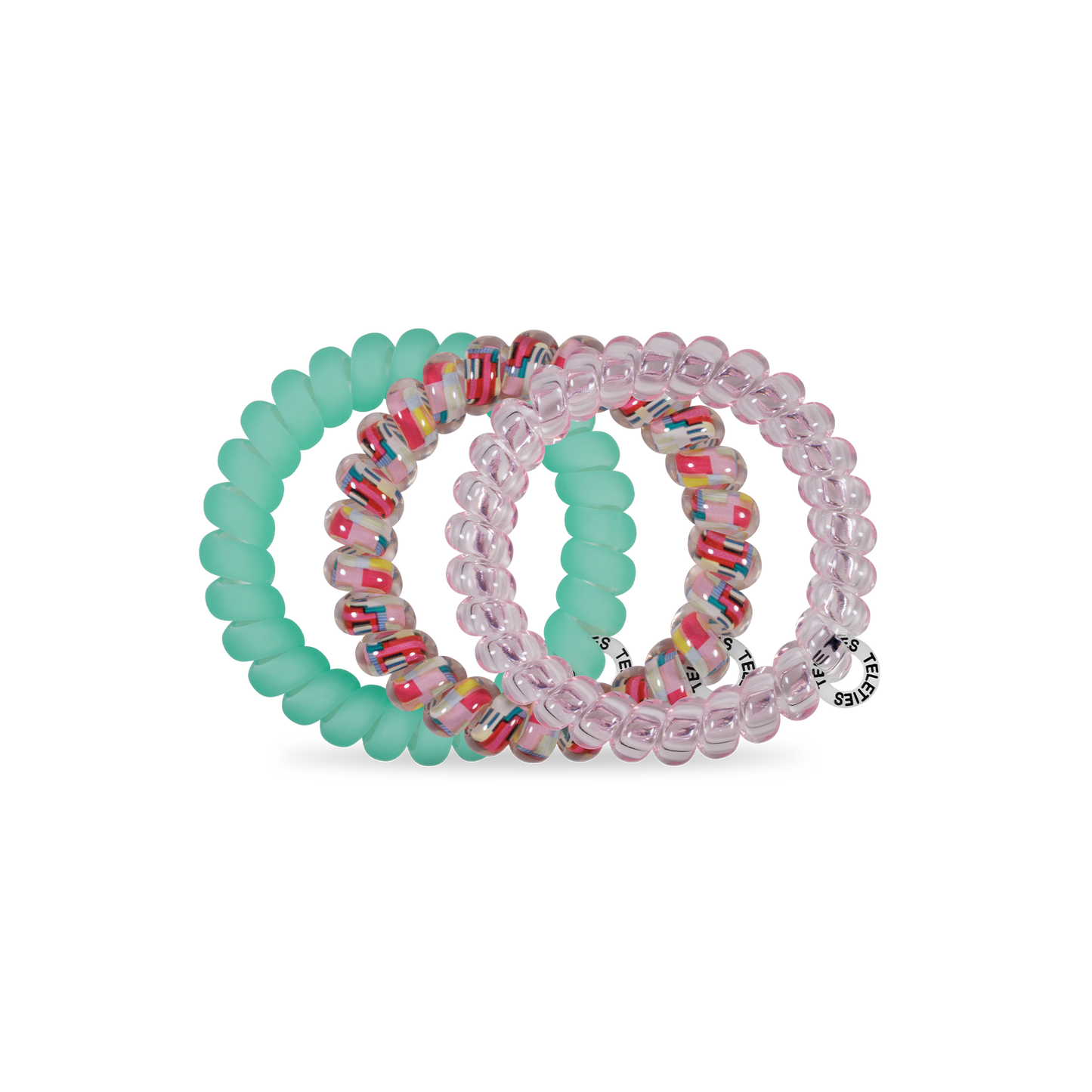 TELETIES - Spiral Hair Coils | Large | Spring Splash