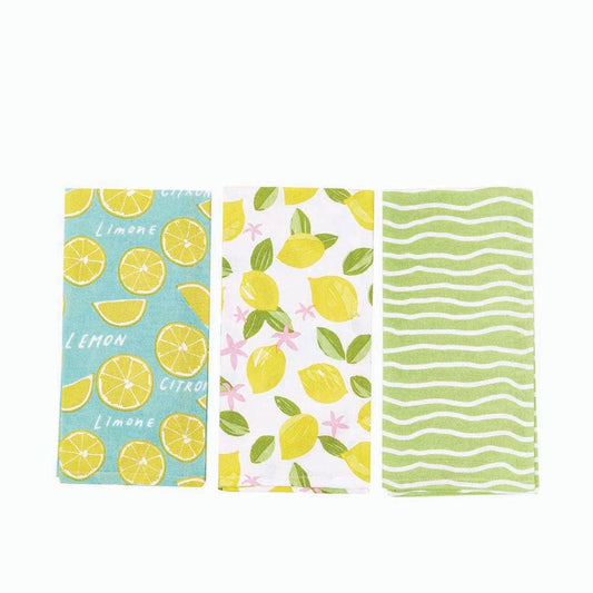 LIMONE Cotton Kitchen Towels, Set of 3