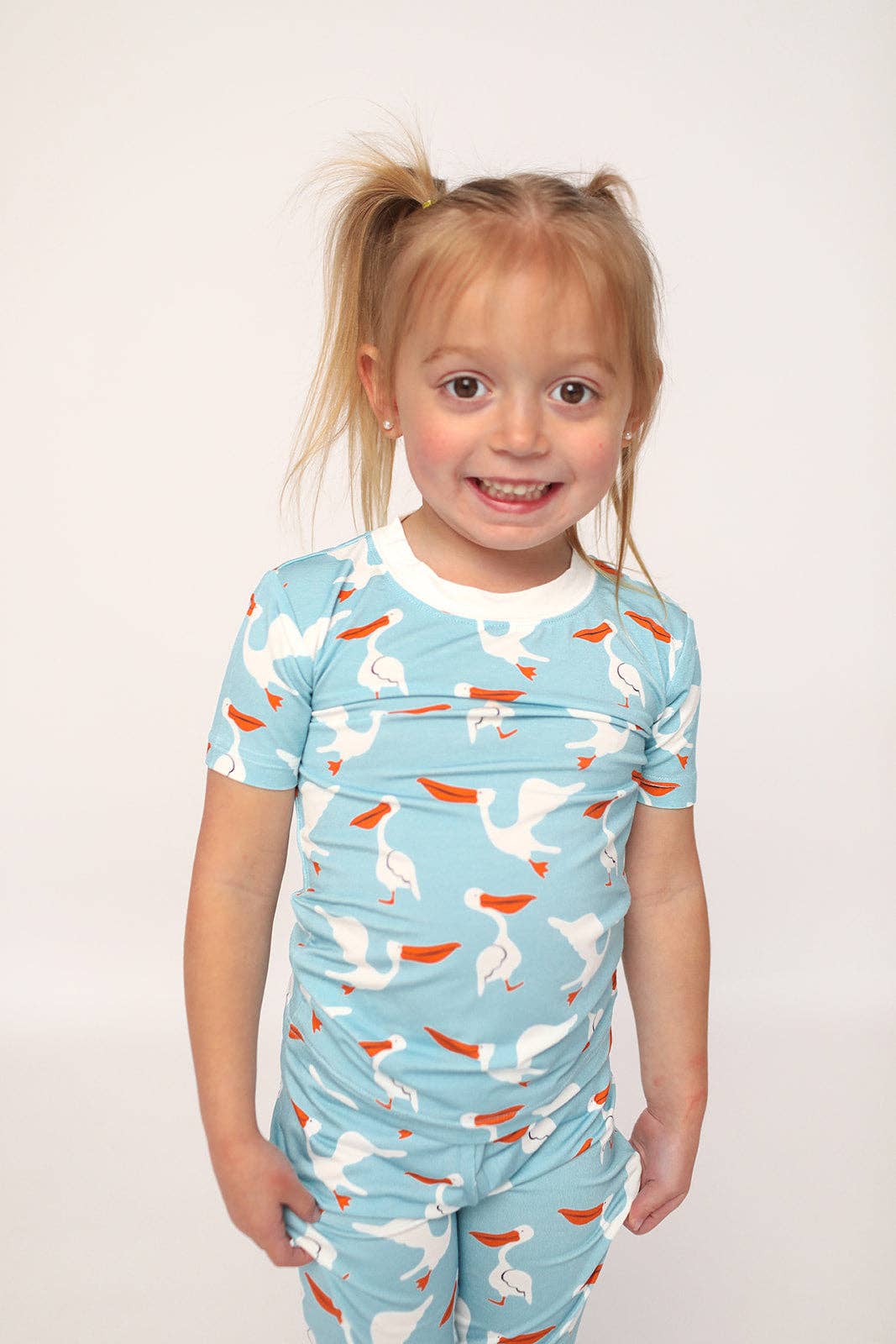 Southern Slumber - Pelican Short Sleeve 2 Piece Toddler Bamboo Pajama Set