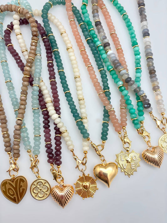 Shiver + Duke - Light Blue Jade Necklace