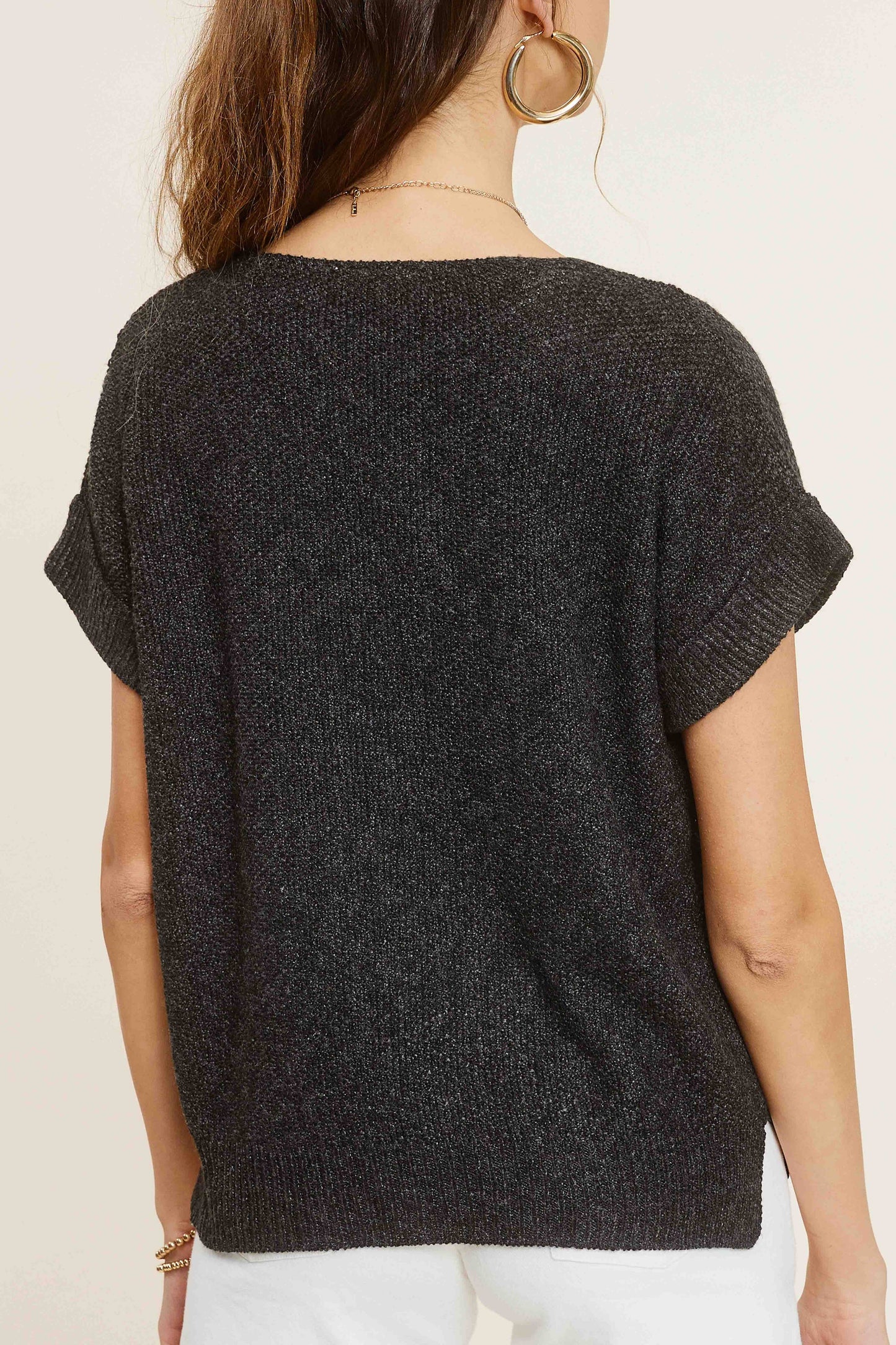 La Miel - Soft Lightweight Loose Fit Textured Pullover Sweater