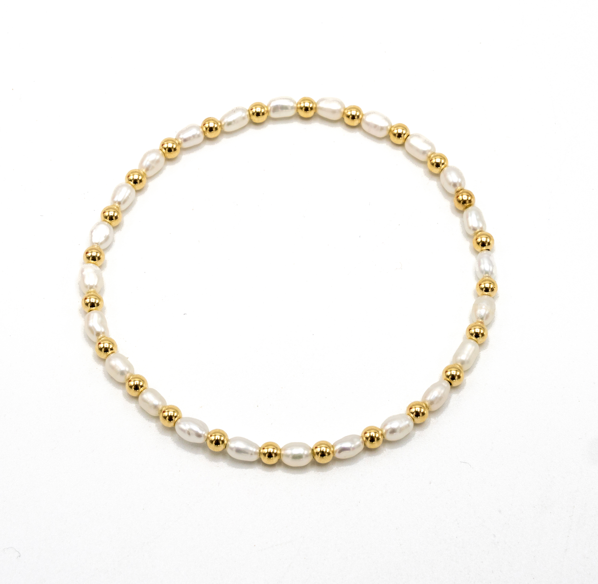 erin gray - 3mm Montauk 14k Gold and Pearl Waterproof Bracelet