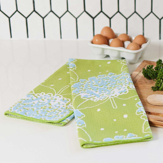 rockflowerpaper - HYDRANGEA blu Kitchen Tea Towel