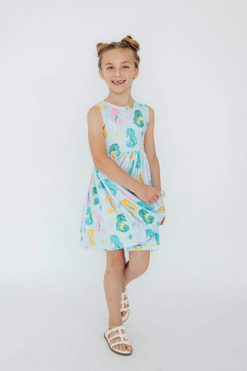 Mila & Rose - Seahorse Swirl Tank Twirl Dress