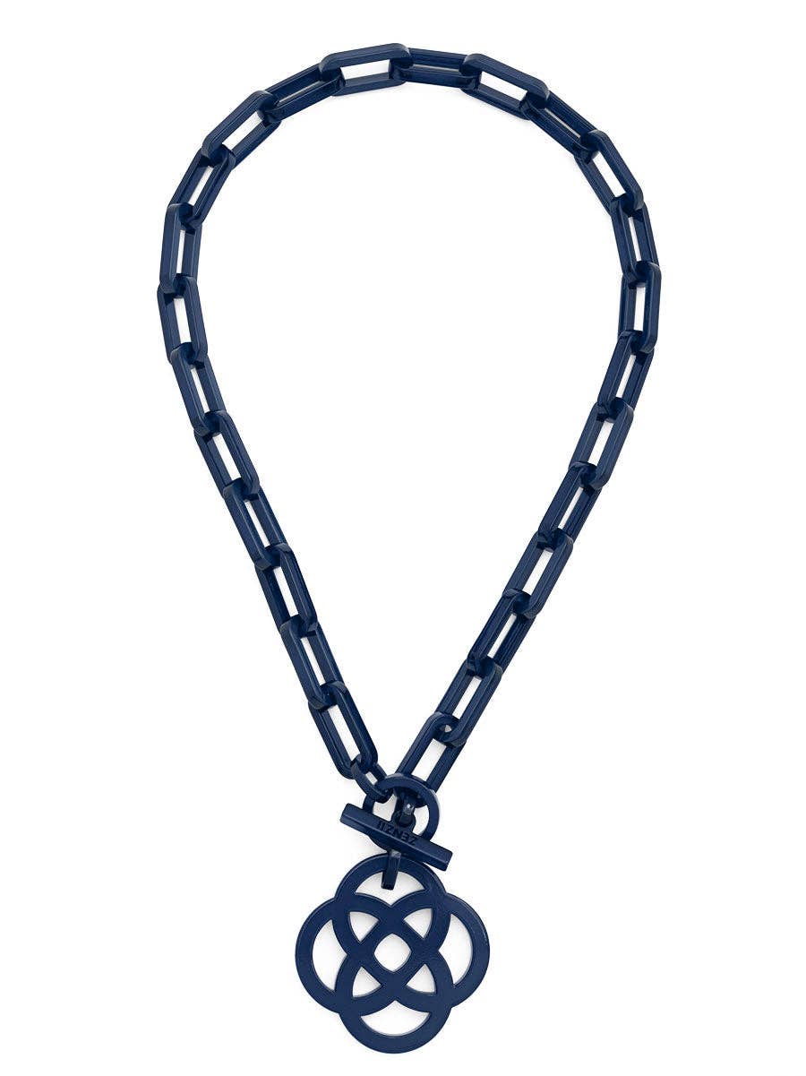 ZENZII Jewelry - Resin Quatrefoil Link Collar Necklace