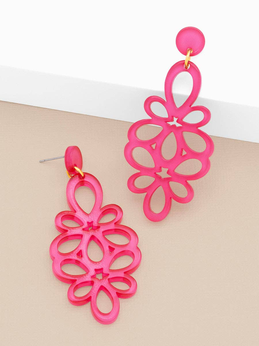 ZENZII Jewelry - Resin Blooming Flower Drop Earring