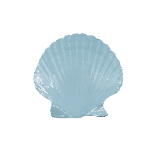 Mariposa - Dusty Blue Scallop Trinket Dish