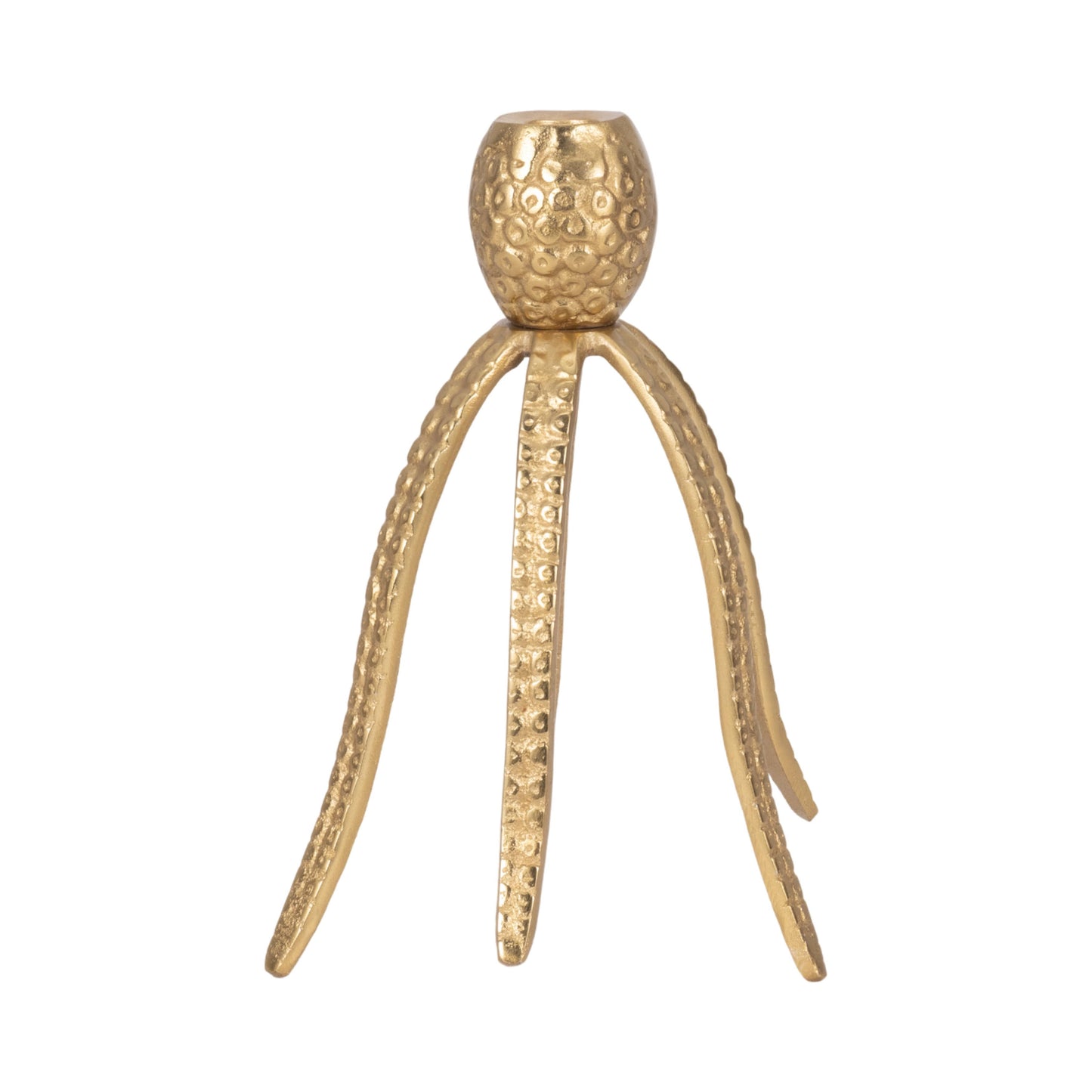 Sagebrook Home - Candle Holder - Gold Metal Coastal Octopus Taper, 10 in.