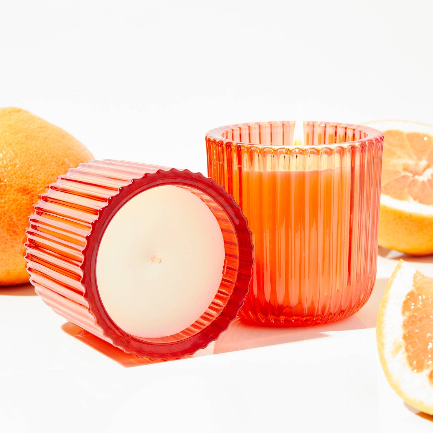 Hillhouse Naturals/Field+Fleur - Grapefruit Pomelo 1 Wick Colored Glass Candle 8oz Ctn.6